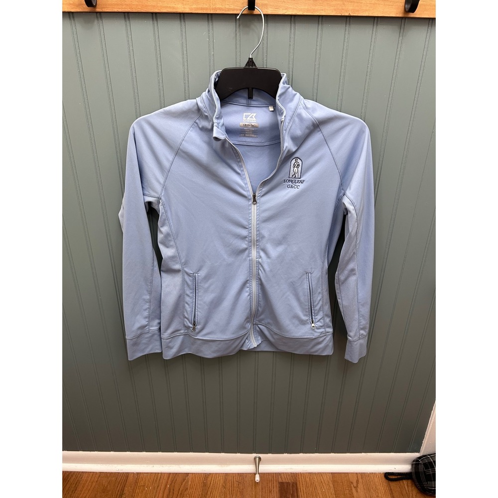 Cutter‎ and Buck Longleaf G&CC Womens Light Blue CB DryTec Golf Jacket Small